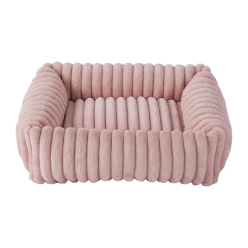 Qianly Gemütliches Haustiersofa für Kleine Hunde Und Katzen mit Abnehmbarer Matte, Rosa, L Qianly Gemütliches Haustiersofa für Kleine Hunde Und Katzen mit Abnehmbarer Matte, Rosa, L von Qianly