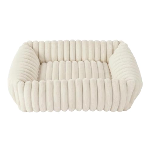 Qianly Gemütliches Haustiersofa für Kleine Hunde Und Katzen mit Abnehmbarer Matte, Weiß, M Qianly Gemütliches Haustiersofa für Kleine Hunde Und Katzen mit Abnehmbarer Matte, Weiß, M von Qianly