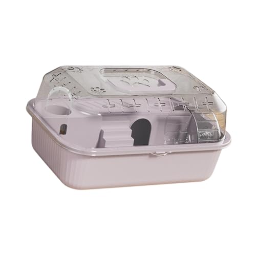 Qianly Hamster Käfig Haustierträger Hamster Lebensraum Haustierübung Spielhaus für Rennmäuse Kleines Tier, Sky Coud Grey Qianly Hamster Käfig Haustierträger Hamster Lebensraum Haustierübung Spielhaus für Rennmäuse Kleines Tier, Sky Coud Grey von Qianly