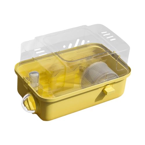 Qianly Hamster Käfig Transparent Großer Atmungsaktiver Kreativer Kleiner Tierkäfig für Rennmäuse Hedgehogs Mäuse Kaninchen, Gelb Qianly Hamster Käfig Transparent Großer Atmungsaktiver Kreativer Kleiner Tierkäfig für Rennmäuse Hedgehogs Mäuse Kaninchen, Gelb von Qianly