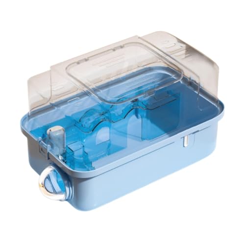 Qianly Hamster Träger Cage Meerschweinchen Reise Transport Transportable für Zuckergleiter Tragbar, Blau, Style B Qianly Hamster Träger Cage Meerschweinchen Reise Transport Transportable für Zuckergleiter Tragbar, Blau, Style B von Qianly