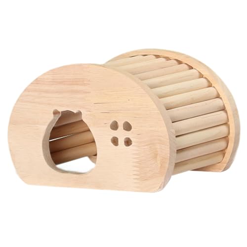 Qianly Hamster Versteck Holzhaus für Käfig Zubehör, Eierform Qianly Hamster Versteck Holzhaus für Käfig Zubehör, Eierform von Qianly
