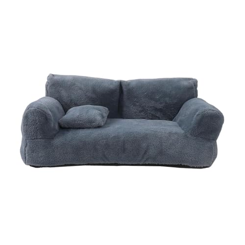 Qianly Haustier Schlafbett, Haustier Liegestuhl mit Rutschfester Basis, Weich, Geeignet für Warmes Wetter, mit Abnehmbarem Bezug, Hunde Katzen Sofa, Katzenwe, Dunkelgrau Qianly Haustier Schlafbett, Haustier Liegestuhl mit Rutschfester Basis, Weich, Geeignet für Warmes Wetter, mit Abnehmbarem Bezug, Hunde Katzen Sofa, Katzenwe, Dunkelgrau von Qianly