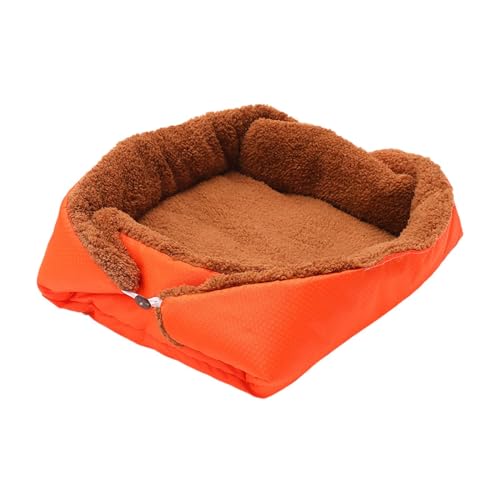 Qianly Haustierbett Hundebetten Welpenhütte Selbstwärmendes Katzenbett Kissen für Katzen Hunde Haustiere Zubehör, Orange Qianly Haustierbett Hundebetten Welpenhütte Selbstwärmendes Katzenbett Kissen für Katzen Hunde Haustiere Zubehör, Orange von Qianly