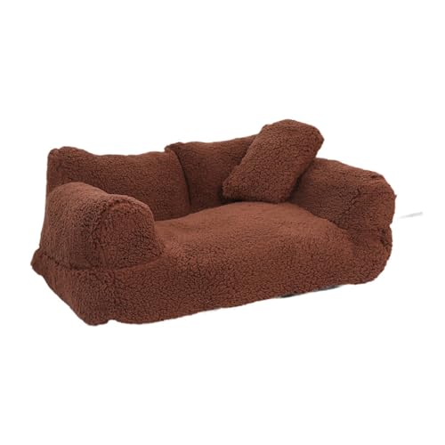 Qianly Haustiersofa Betthundbett Tragbare Anti Rutsch Katzensofa Plüsch für Kleine Hunde Katzen, Brown M Qianly Haustiersofa Betthundbett Tragbare Anti Rutsch Katzensofa Plüsch für Kleine Hunde Katzen, Brown M von Qianly