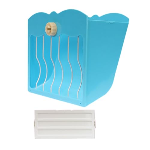 Qianly Heuraufe Fütterung Heumanager Heuhalter Heuraufe für Kleintiere Käfigzubehör, Blau Qianly Heuraufe Fütterung Heumanager Heuhalter Heuraufe für Kleintiere Käfigzubehör, Blau von Qianly