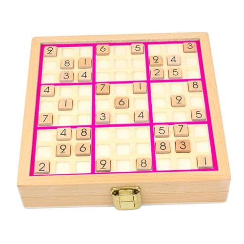 Qianly Holz Sudoku Puzzle Set, Holz Sudoku Spiel, Leicht bis Schwer, Geburtstagsgeschenk, Pädagogisches Spielzeug für Jungen Und Mädchen Im Alter von 7–14 Ja, ROSA Qianly Holz Sudoku Puzzle Set, Holz Sudoku Spiel, Leicht bis Schwer, Geburtstagsgeschenk, Pädagogisches Spielzeug für Jungen Und Mädchen Im Alter von 7–14 Ja, ROSA von Qianly