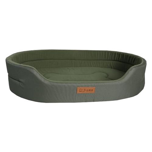 Qianly Hundebett Welpenbett Haustierbett Rechteck Atmungsaktiv Katzensofa Hundebett für Sofa Fahrzeuge Indoor, grün L von Qianly