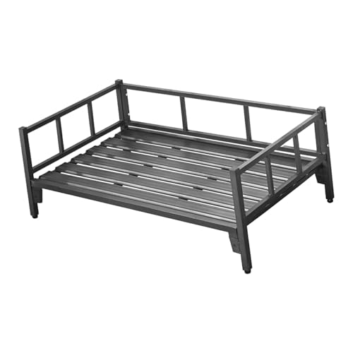 Qianly Hundebett mit Schienen Kohlenstoffstahl Atmungsaktiv Vielseitige Möbel rutschfeste Füße Schneller Outdoor-Zubehör Haustierbedarf, Schwarz Qianly Hundebett mit Schienen Kohlenstoffstahl Atmungsaktiv Vielseitige Möbel rutschfeste Füße Schneller Outdoor-Zubehör Haustierbedarf, Schwarz von Qianly