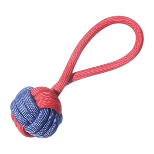 Qianly Hundeknot -Seilspielzeug Knotenballspielzeug kaustütiger Hundespielzeug für Welpen Spielen, 20cmx6cm Blau Rot Qianly Hundeknot -Seilspielzeug Knotenballspielzeug kaustütiger Hundespielzeug für Welpen Spielen, 20cmx6cm Blau Rot von Qianly