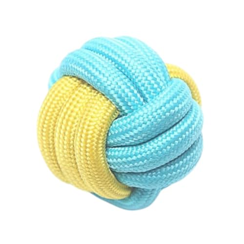 Qianly Hundeknot -Seilspielzeug Knotenballspielzeug kaustütiger Hundespielzeug für Welpen Spielen, 6 cm Gelbblau Qianly Hundeknot -Seilspielzeug Knotenballspielzeug kaustütiger Hundespielzeug für Welpen Spielen, 6 cm Gelbblau von Qianly