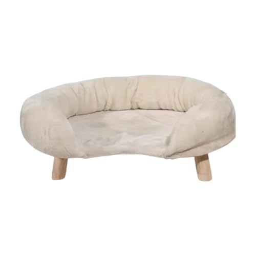 Qianly Hundesofa, Welpenschlafbett, Haustierstuhl, erhöhtes Haustierbett für Hauskatzen, Beige Qianly Hundesofa, Welpenschlafbett, Haustierstuhl, erhöhtes Haustierbett für Hauskatzen, Beige von Qianly