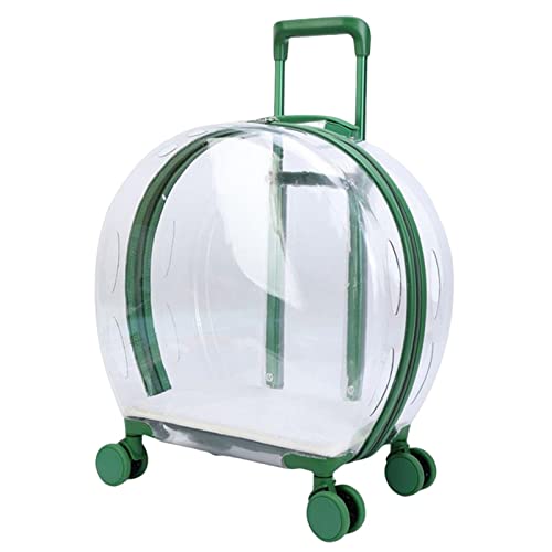 Qianly Hundetransporttasche mit leisem Rad für den Außeneinsatz, Olivgrün von Qianly