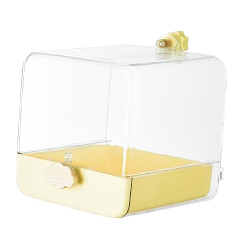 Qianly Käfig -Papageienbadbadewanne Haustier Vogel Badbox Papageibad für Cockatiel, Gelb Qianly Käfig -Papageienbadbadewanne Haustier Vogel Badbox Papageibad für Cockatiel, Gelb von Qianly