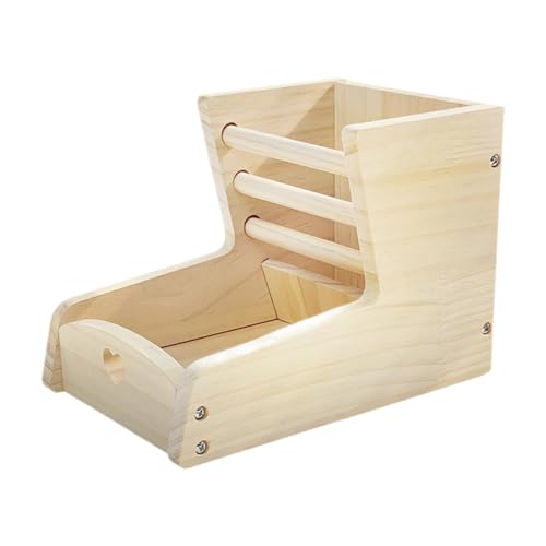 Qianly Kaninchen -Heu -Feeder -Rack Futter Fütterung Manger Holzgrasspender für kleine Haustiere von Qianly