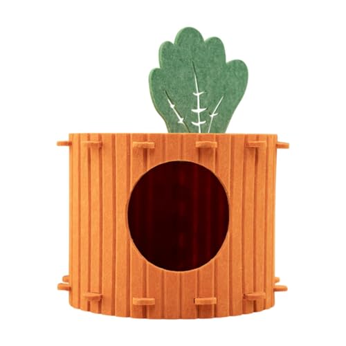 Qianly Karottenkatze Bett für Innenkatzen Kätzchen Hideaway Haustierzubehör Hütte Wohnkultur Nest SEMI BEDEUTEN, 33cmx33cmx26cm von Qianly