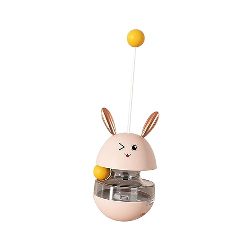 Qianly Katzen-Leckerli-Ballbecher, interaktives Katzenspielzeug, langsamer Futterautomat für kleine, mittelgroße und große Hunde, Piunk von Qianly