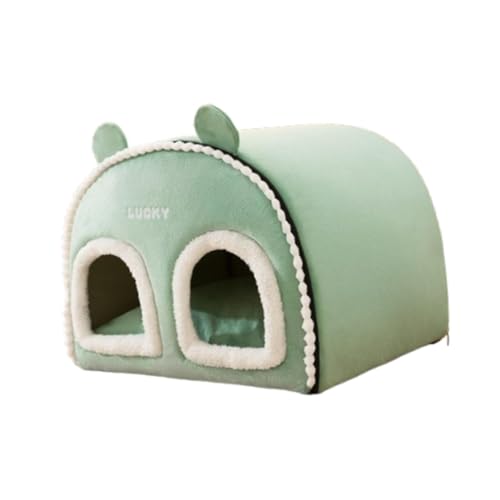 Qianly Katzenbetthaus mit Zwei Vordereingängen, 50,8 X 39,9 X 39,9 cm, Multifunktionales Katzenzelthaus, GrÜn Qianly Katzenbetthaus mit Zwei Vordereingängen, 50,8 X 39,9 X 39,9 cm, Multifunktionales Katzenzelthaus, GrÜn von Qianly