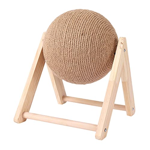 Qianly Katzenkratzball Lustige Sisal Seil Ball Maus Spielen Kratzspielzeug, 7,09 x 7,09 x 6,29 Zoll von Qianly