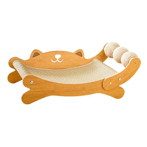 Qianly Katzenkratzbett für Innenkatzen mit Spielbereich und Ruhezone, mit Sisalball Qianly Katzenkratzbett für Innenkatzen mit Spielbereich und Ruhezone, mit Sisalball von Qianly