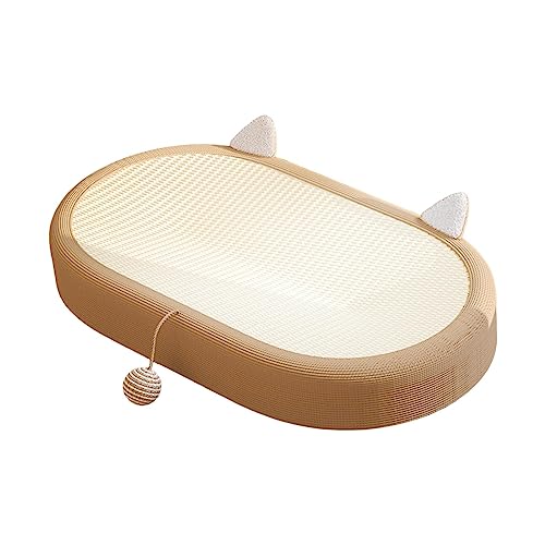 Qianly Katzenkratzbrett, Katzenkratzbrett, Verhaltens Sisal, Langlebiges Ovales Katzenkratzbrett, Katzenkratzbrett Aus Karton für von Loungemöbe, Stil d Qianly Katzenkratzbrett, Katzenkratzbrett, Verhaltens Sisal, Langlebiges Ovales Katzenkratzbrett, Katzenkratzbrett Aus Karton für von Loungemöbe, Stil d von Qianly