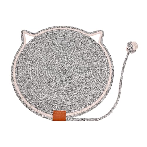 Qianly Katzenkratzmatte Katze Kratzpolster mit Kugelspielzeug 19.7 ’Cat Crodching Pad für Innenkatzen für Teppichen Wandsofas Entspannen, Wasserwellenfarbe von Qianly