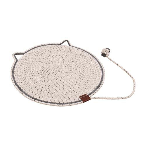Qianly Katzenkratzmatte Katze Kratzpolster mit Kugelspielzeug 19.7 ’Cat Crodching Pad für Innenkatzen für Teppichen Wandsofas Entspannen, Weiß Qianly Katzenkratzmatte Katze Kratzpolster mit Kugelspielzeug 19.7 ’Cat Crodching Pad für Innenkatzen für Teppichen Wandsofas Entspannen, Weiß von Qianly