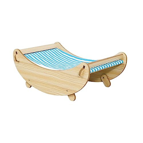 Qianly Katzenschaukelstuhl, Katzenhängematte, Schaukelbett, Katzenschaukelstuhl für Kleine Und Mittelgroße Katzen, Blau Weiss Qianly Katzenschaukelstuhl, Katzenhängematte, Schaukelbett, Katzenschaukelstuhl für Kleine Und Mittelgroße Katzen, Blau Weiss von Qianly