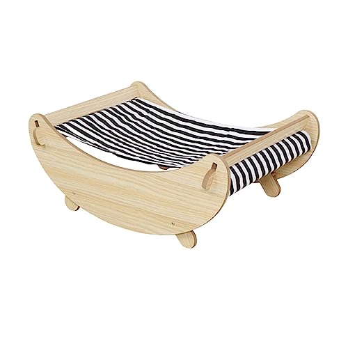Qianly Katzenschaukelstuhl, Katzenhängematte, Schaukelbett, Katzenschaukelstuhl für Kleine Und Mittelgroße Katzen, Schwarz-Weiss Qianly Katzenschaukelstuhl, Katzenhängematte, Schaukelbett, Katzenschaukelstuhl für Kleine Und Mittelgroße Katzen, Schwarz-Weiss von Qianly