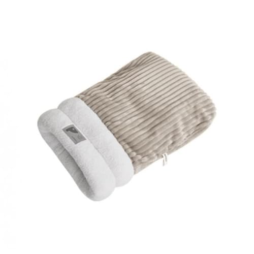 Qianly Katzenschlafsbag Katzen Versteck Haustier Sack für Winterkätzchen Welpe Katze, L Brown von Qianly