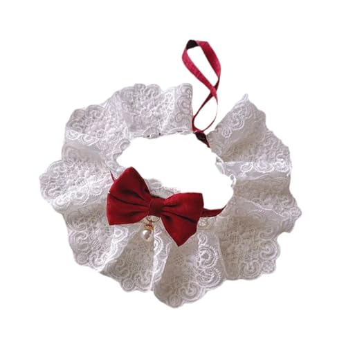 Qianly Katzenspitze Bowknot Cats Cats Schal Urlaub Kostüm Haustier Bandana Katzenkragen für Kätzchen von Qianly