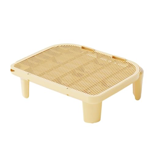 Qianly Katzenstreu Rampen Katzenstrauder Fangenmatte Kätzchen Müllbox Fußboote für Badezimmer, Gelb Qianly Katzenstreu Rampen Katzenstrauder Fangenmatte Kätzchen Müllbox Fußboote für Badezimmer, Gelb von Qianly