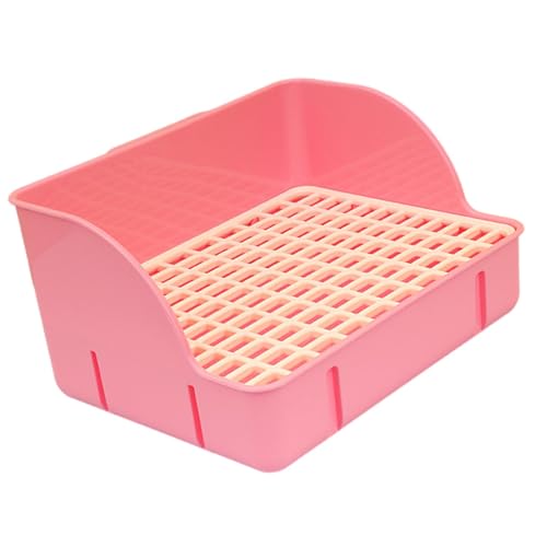 Qianly Katzentoilette, Ecktoilette, Käfigtoilette, Einstreubox, Haustiertoilette für Frettchen, Ratten, Rosa PP-Netz Qianly Katzentoilette, Ecktoilette, Käfigtoilette, Einstreubox, Haustiertoilette für Frettchen, Ratten, Rosa PP-Netz von Qianly