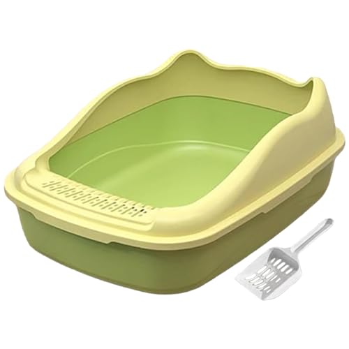 Qianly Katzentoilette, Halbgeschlossen, mit, Großes Fassungsvermögen, 56 X 38 X 19,8 cm, Abnehmbar, Grün Qianly Katzentoilette, Halbgeschlossen, mit, Großes Fassungsvermögen, 56 X 38 X 19,8 cm, Abnehmbar, Grün von Qianly