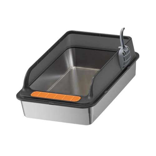 Qianly Katzentoilette für Kleine Und Große Katzen, Tragbare Katzensandbox mit Schaufel, Schwarz Qianly Katzentoilette für Kleine Und Große Katzen, Tragbare Katzensandbox mit Schaufel, Schwarz von Qianly