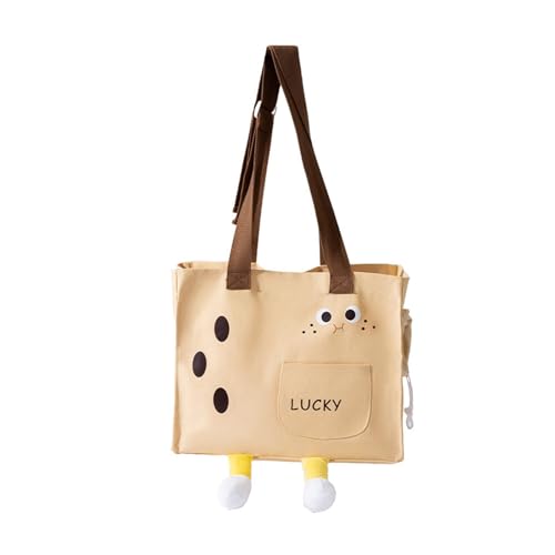 Qianly Katzentragetasche, Katzentragetasche, tragbare Haustiertragetasche, Tragetasche, Haustiertrage-Rucksack für Reisen und Wandern, Gelb von Qianly