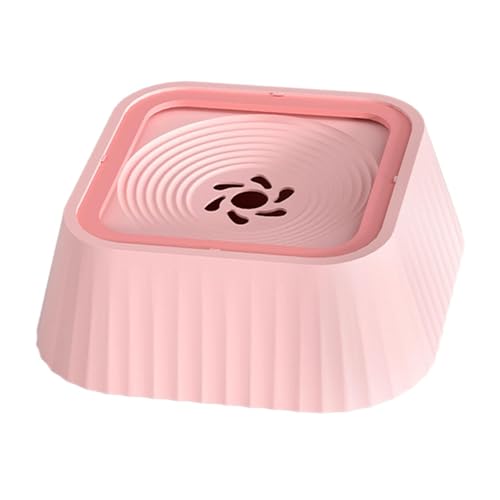 Qianly Kein Verschütten von Wassernapf für Hunde, Wasserspender für Haustiere, Slow Feeder, langsamer Trinknapf für Hunde, ROSA von Qianly