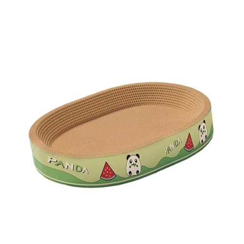 Qianly Kratzbrett Als Gemütliches Nest Und Kratzmatte Eine Schalenförmige Loungeliege Aus Robuster Wellpappe Zum Schlafen Und Spielen für Katzen Jeden Alter, Oval L von Qianly