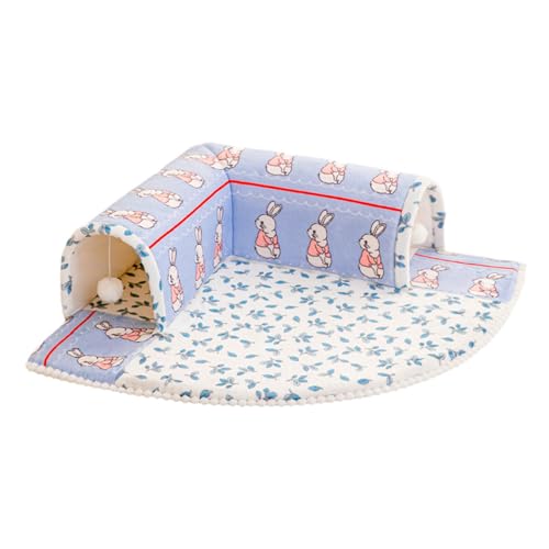 Qianly Kreatives Haustier-Katzen-Tunnelbett mit Abnehmbarer Matte, Kitty-Training, Spielhütte, für Hunde, Katzen, Haustiere, Kaninchen, Hamster, XL von Qianly