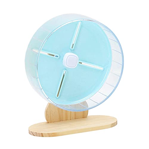 Qianly Laufrad für Hamster, 7,9 Zoll, Leises Laufrad, Spielzeug für Hamster, Guinea, Kleintiere (20 cm), Blau von Qianly