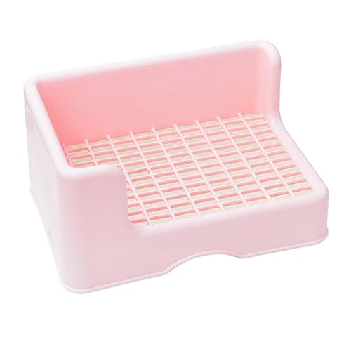 Qianly Medium Pet Pan Katzentoilette Bunny Corner Toilettenbox für Kleintiere Frettchen, ROSA Qianly Medium Pet Pan Katzentoilette Bunny Corner Toilettenbox für Kleintiere Frettchen, ROSA von Qianly