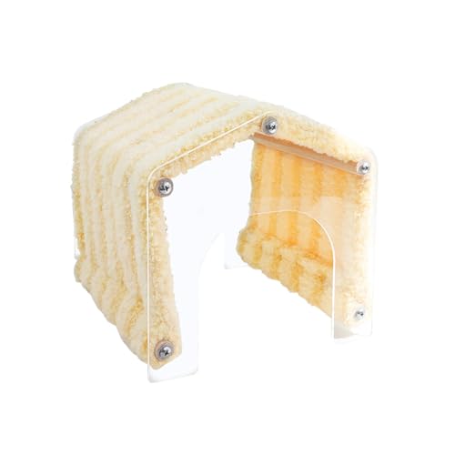 Qianly Meerschweinchen -Versteck transparentes Bett Acryl Hedgehog Tunnel Zelt Käfigzubehör, Gelb von Qianly