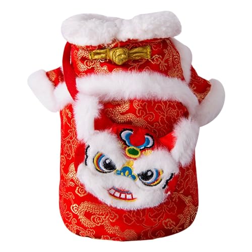 Qianly Neujahrs Katzenkostüm, Hunde Tang Anzug, Haustier Wintermantel, Hundeweste für Teddy, Bichon, Kätzchen, S Qianly Neujahrs Katzenkostüm, Hunde Tang Anzug, Haustier Wintermantel, Hundeweste für Teddy, Bichon, Kätzchen, S von Qianly
