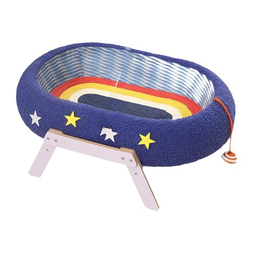 Qianly Oval Scratch Pad Katze Scratcher Möbel Protector Training Spielzeug Katze Bett für von Qianly