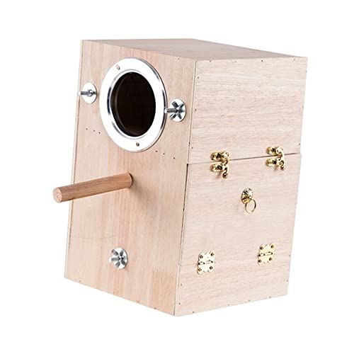Qianly Papageien Zuchtbox Sittich Nistkasten Vogelhaus Brut für Kanariensittiche Nymphensittich, Rechts hängend von Qianly