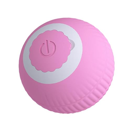 Qianly Peppy Pet Balls, Automatischer Katzenball Katzenspielzeug, Ball Lustiges interaktives Katzenspielzeug Beweglicher Rollball für die Katzenjagd Rolling, Rot von Qianly