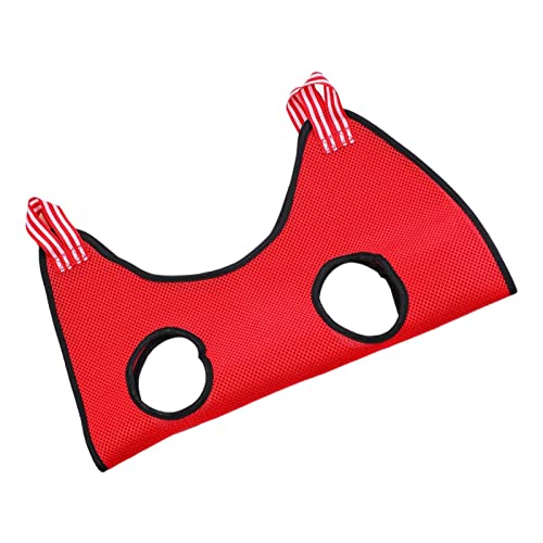 Qianly Pet Cat Grooming Hammock Restraint Towel Bag Bathing Breathable Dog Harness for Nail Small Medium Dogs Examination, rot, l von Qianly