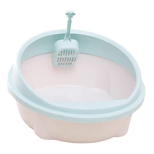 Qianly Robustes, Halbgeschlossenes Katzenklo mit Hohen Seitenwänden Und Sichtschutz, Katzentoilette für Alle Arten von Katzen, GRÜN Qianly Robustes, Halbgeschlossenes Katzenklo mit Hohen Seitenwänden Und Sichtschutz, Katzentoilette für Alle Arten von Katzen, GRÜN von Qianly