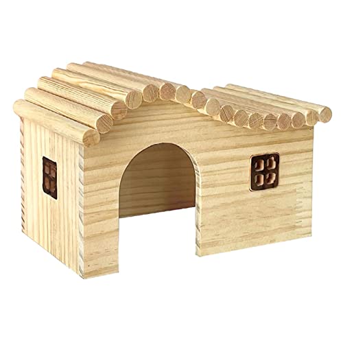 Qianly Robustes Holzhaus für Hamster, ideales Spielzeug für kleine Nager von Qianly