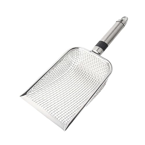 Qianly Sandschaufel Aus Edelstahl für Reptilien, Sandstreu Sieb, Feinmaschiges Metallsieb für Reptilienstreu, für Sandstreu, Stahlgriff 4,5 mm Qianly Sandschaufel Aus Edelstahl für Reptilien, Sandstreu Sieb, Feinmaschiges Metallsieb für Reptilienstreu, für Sandstreu, Stahlgriff 4,5 mm von Qianly